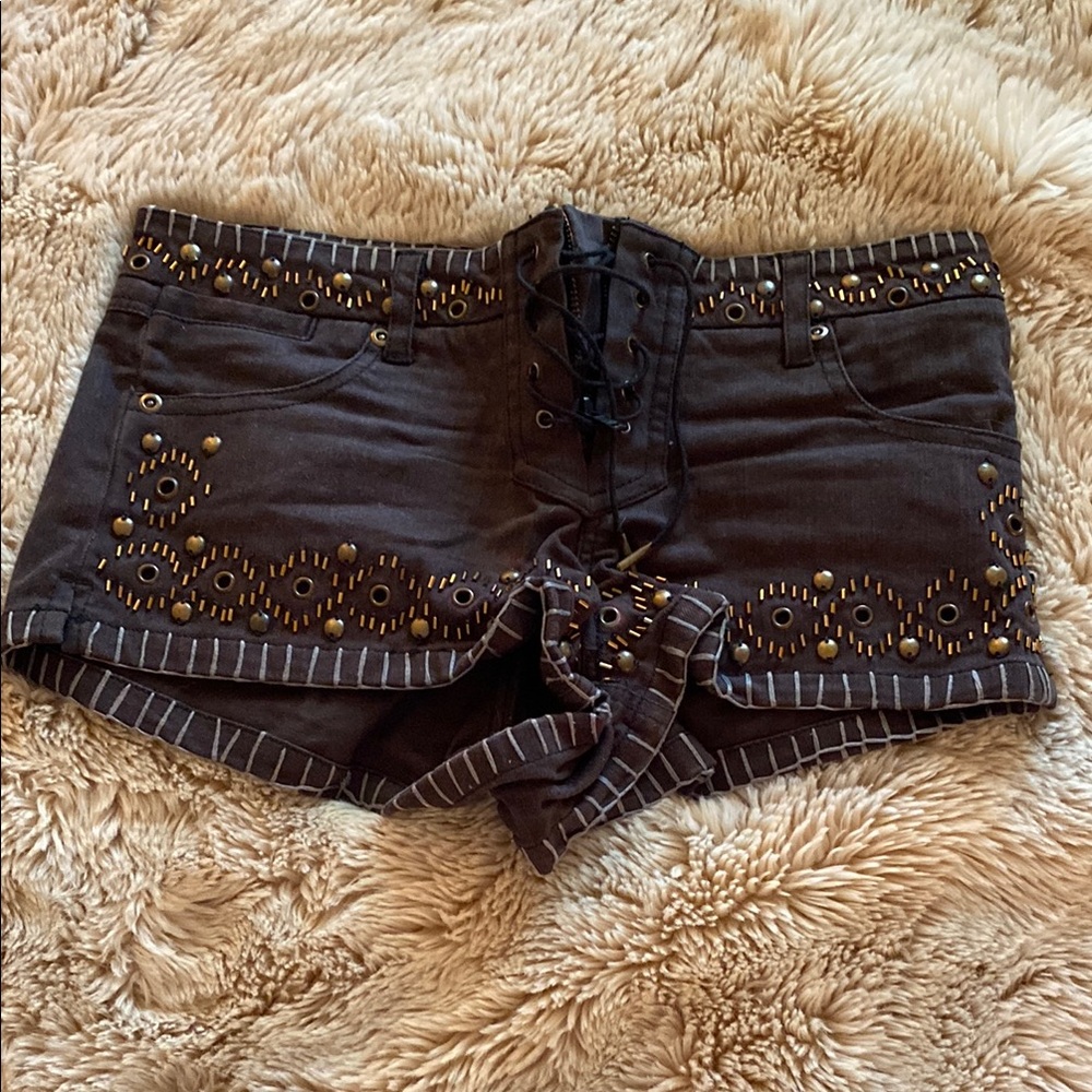 Kate Miss top ship collab boho style mini shorts